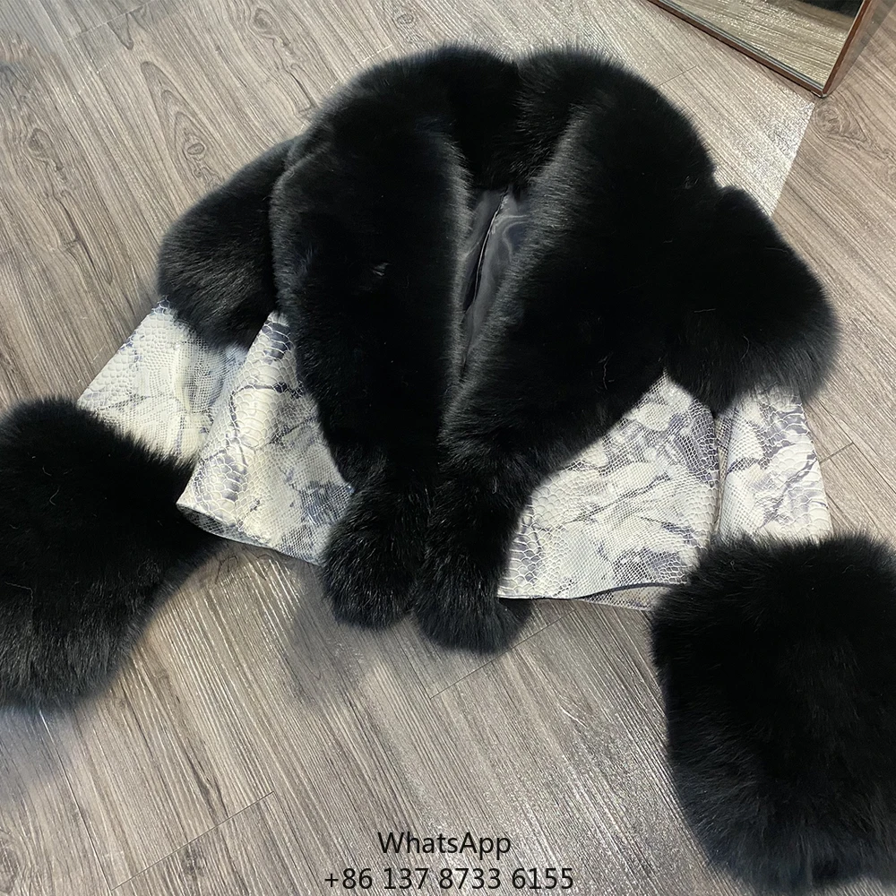 

Новая дизайнерская женская шуба из натурального лисьего меха, зимняя теплая короткая шуба для женщин