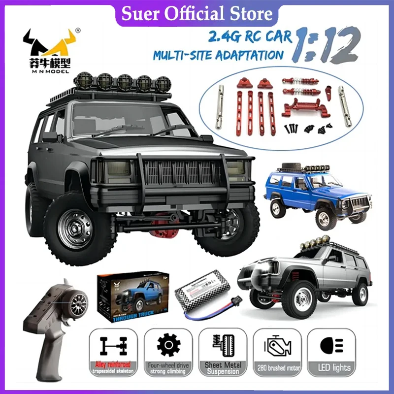 

MN78 1:12 Full Scale MN Model RTR Version RC Car 2.4G 4WD 280 Motor Proportional Off-Road RC Remote Control Car for Boys Gifts