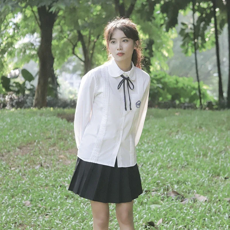 School Girl Uniform Jk Accordion Pleated Shirt Chinese Uniforms High School Junior Graduation Chorus Class Suit Sailor Outfit