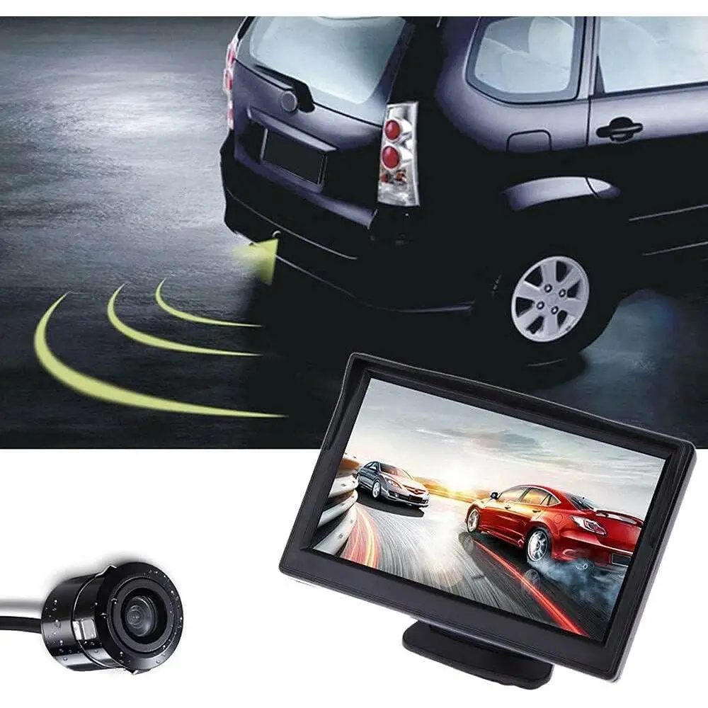 

IP68 Waterproof Backup Camera with 4.3" Digital TFT LCD Monitor 170 Degree Wide View Night Vision Parking Assistance for 12V Car