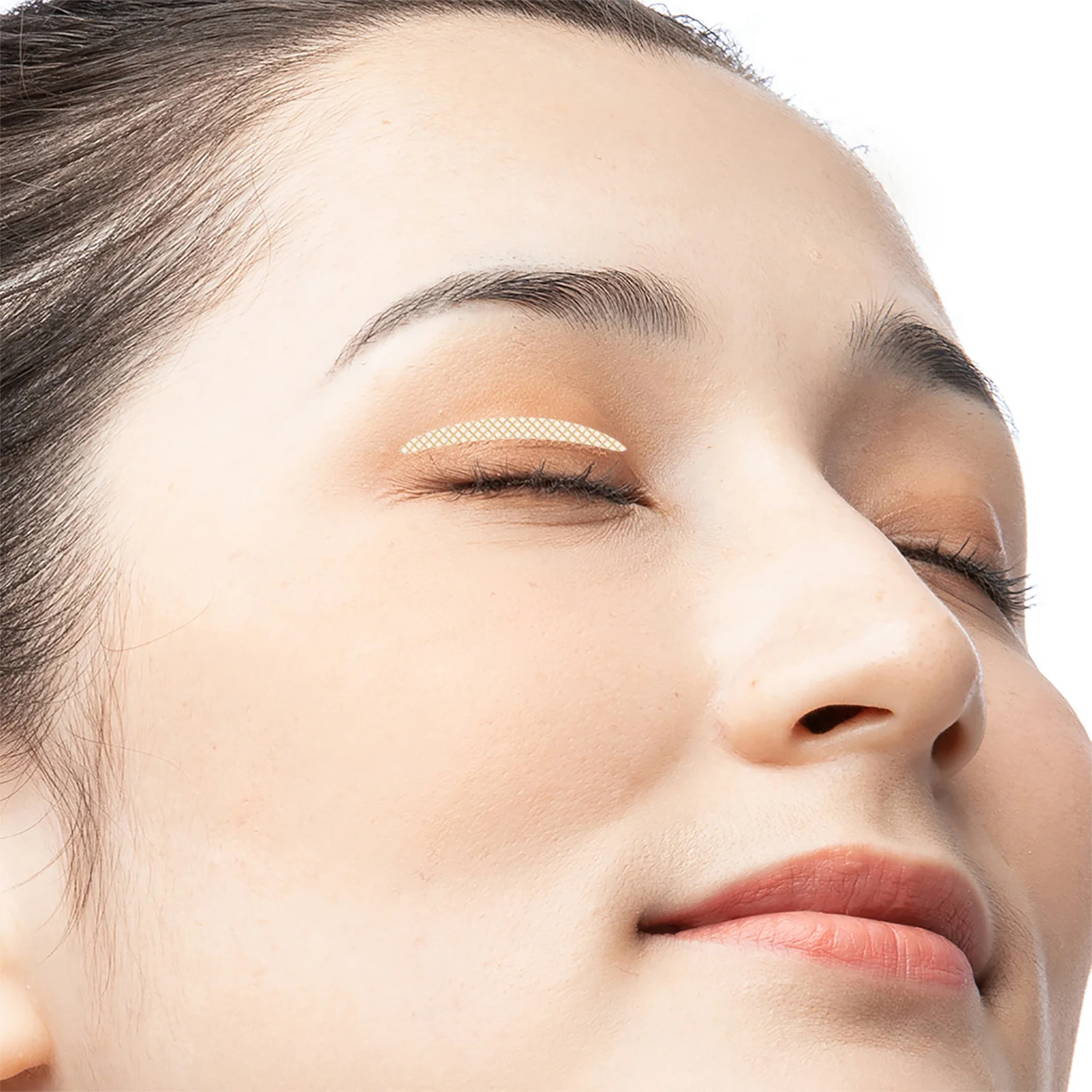 1세트 쌍꺼풀 테이프 통기성 레이스 투명 피부색 즉각적인 쌍꺼풀 리프팅 테이프 (하꺼풀 눈꺼풀용) 자연스러운 메쉬 아이 리프트