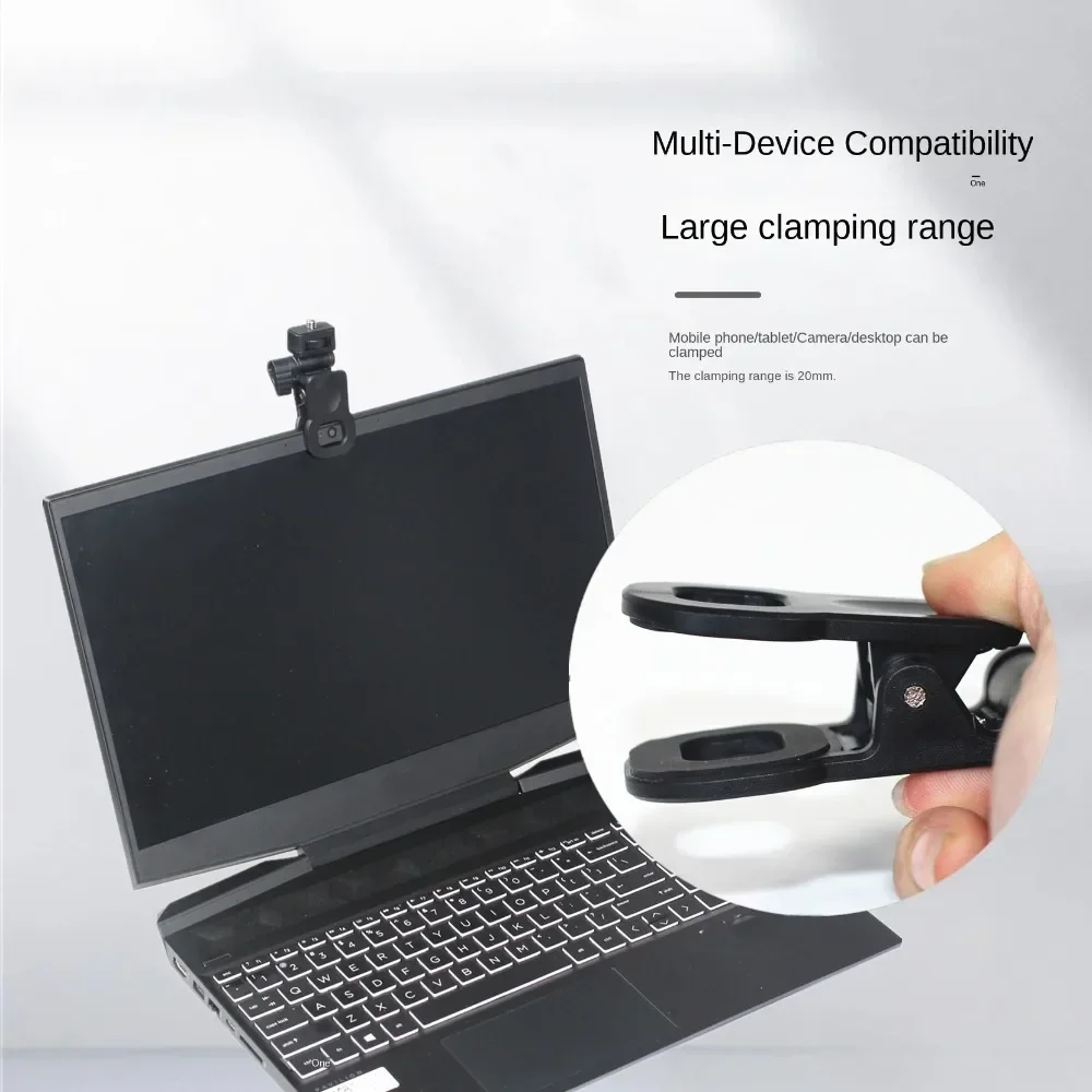 Selfie ملء حامل قصاصة الضوء 1/4 برغي جبل العالمي الهاتف ترايبود اللوحي جبل المشبك التصوير الملحقات البلاستيك #5