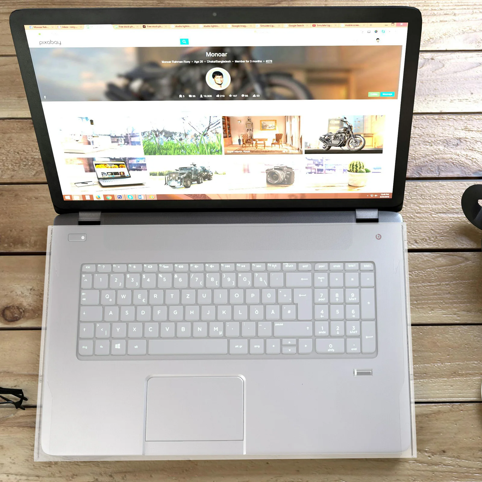 

17.3 Inch Transparent Acrylic Cover Laptop Anti-Slip Lightweight For Gaming Clear Protector Cover For 17.3 Inch