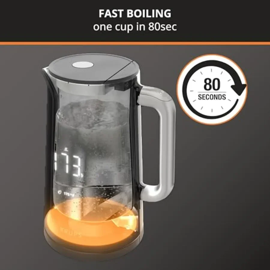 FirmHome StoreSmart Temp Electric Kettle 1.7L Ccity With 5 Precise Temperature Settings Digital Display Cool-Touch Exterior Cord