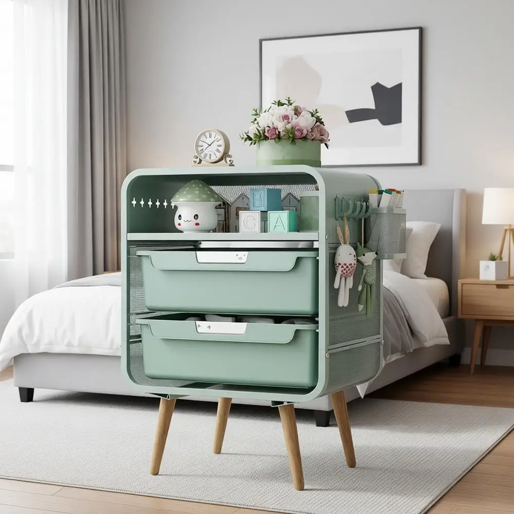 

Charming Storage Nightstand for Kids' Bedroom
