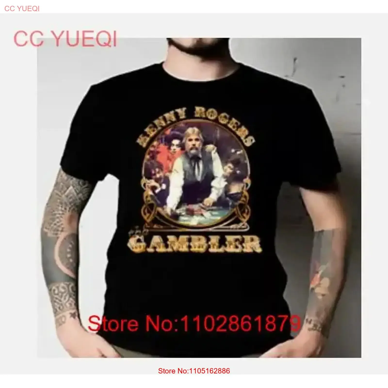 Kenny Rogers T shirt essentiel Black cotton All Size S 5XL vintage Washed homme fashion Top For Everyday Wear Breathable