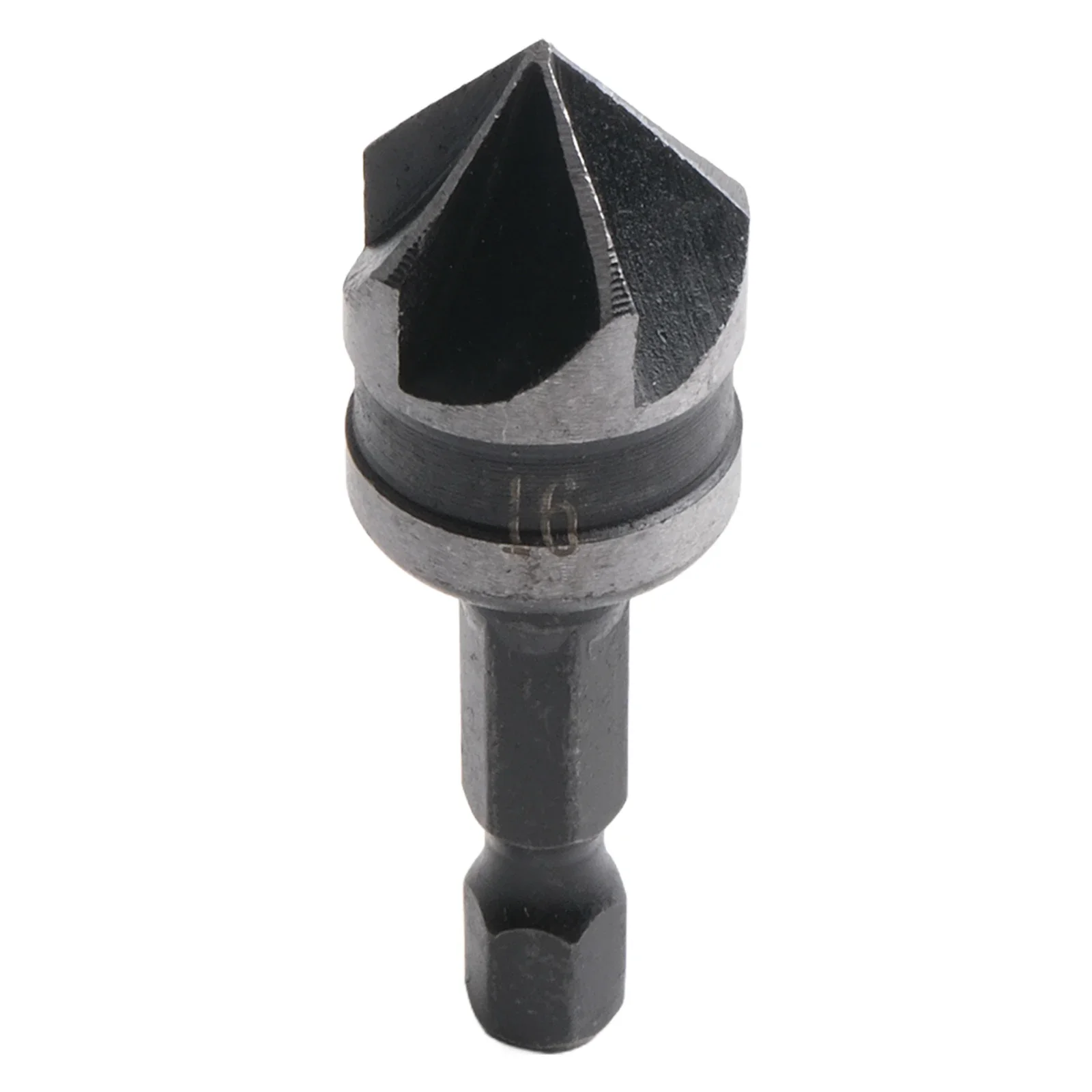 Broca de avellanado, vástago Hexagonal, de cinco cuchillas chaflán, broca Hexagonal de 90 °, herramientas eléctricas para carpintería, 3 unidades