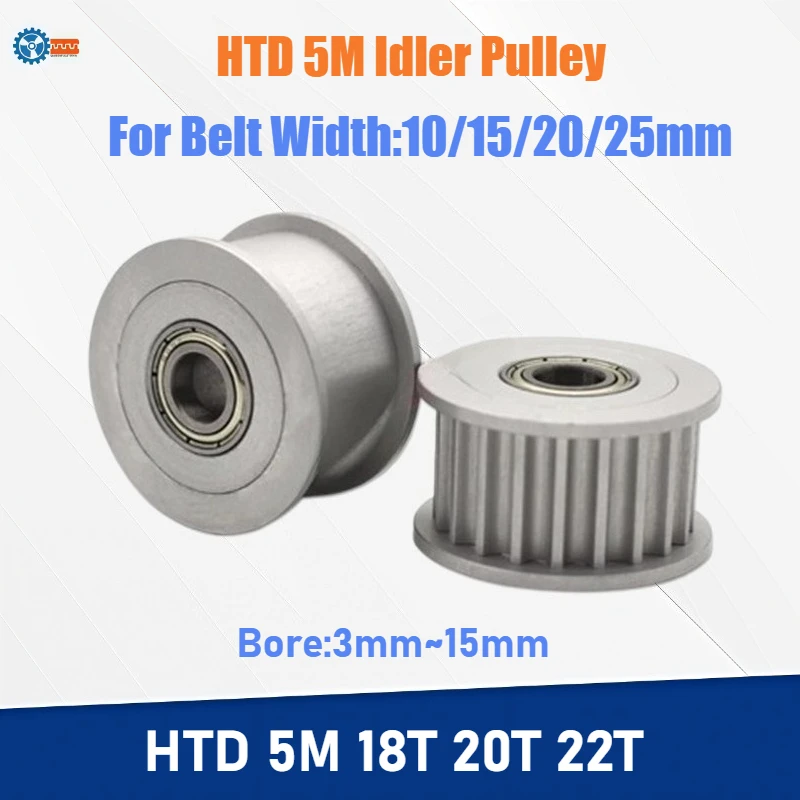 

HTD 5M 5GT Timing Pulley 18T 20T 22T Idler Bore 3-15mm Width 10/15/20/25mm Belt HTD Synchronous Pulley