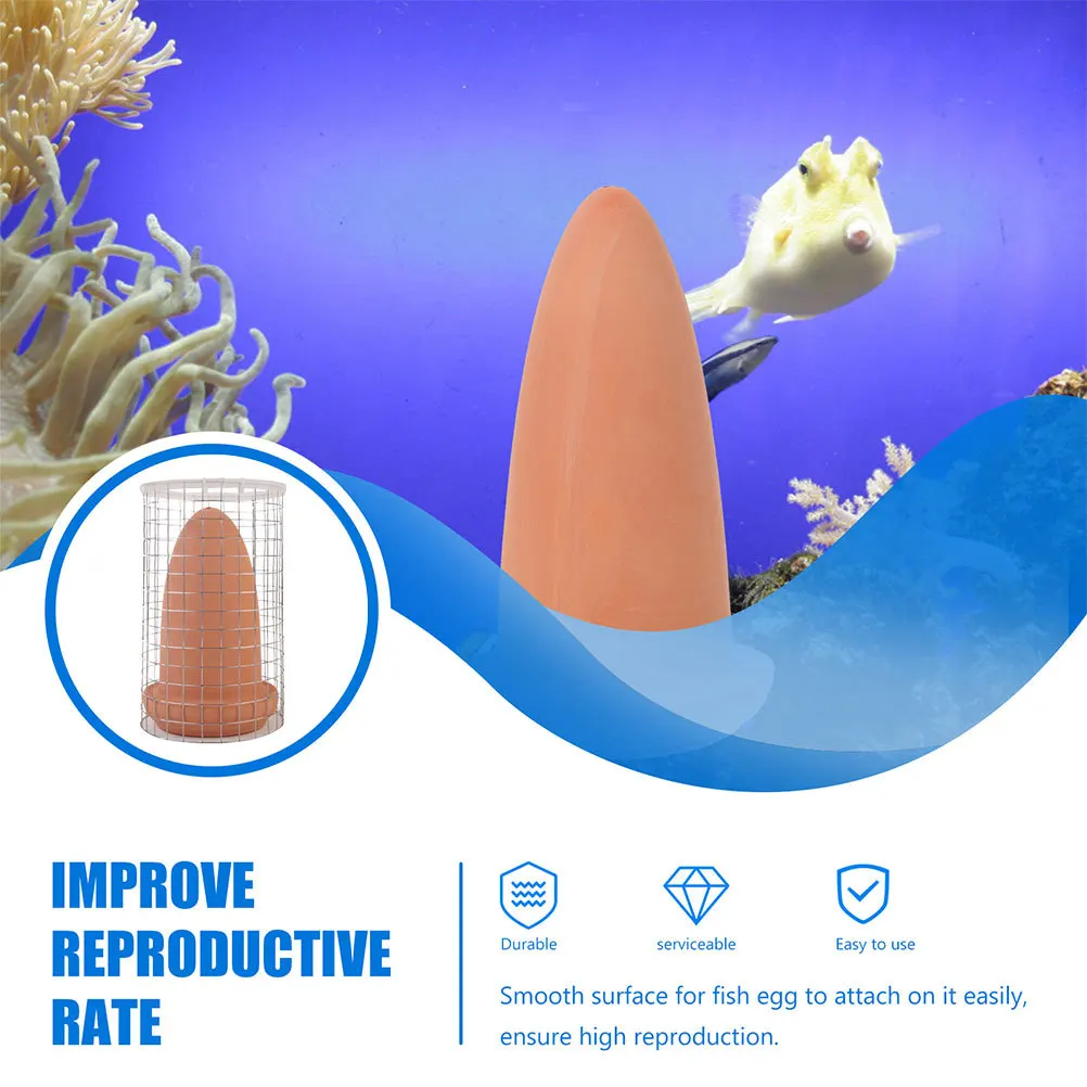 

1Set Fish Tank Breeding Cone Pottery Clay Shrimp Spawning Bucket Durable Ornament for Freshwater Saltwater Aquarium Decoration