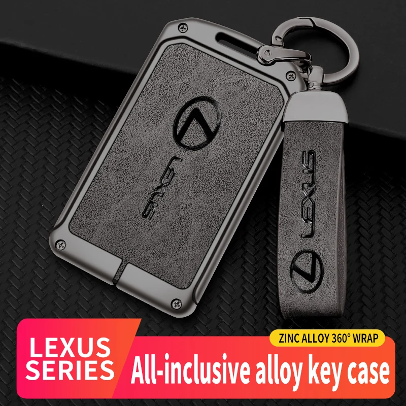 

For Lexus Fsport CT200h ES GS300 GX IS LS LM LX LX470 LX570 NX RX300 RX450 UX Zinc Alloy Leather Car Key Cover Case Accessories