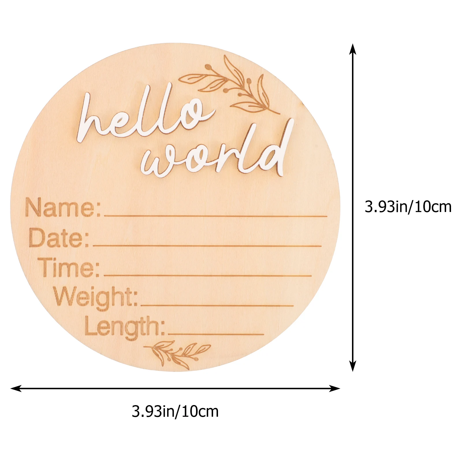 2pcs Wooden Baby Milestone Card Printed Newborn Monthly Growth Recording Cards Baby Birth Commemorative Cards Photography Props