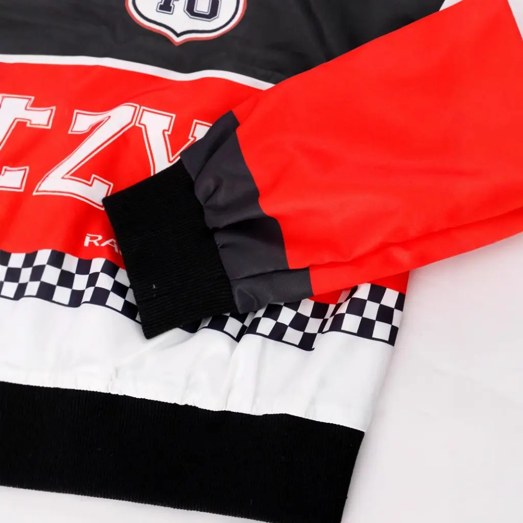 

New Motorcycle Jacket Women's Loose Fashion Zipper Top Casual Long Sleeve Letter Print European American Style Coat