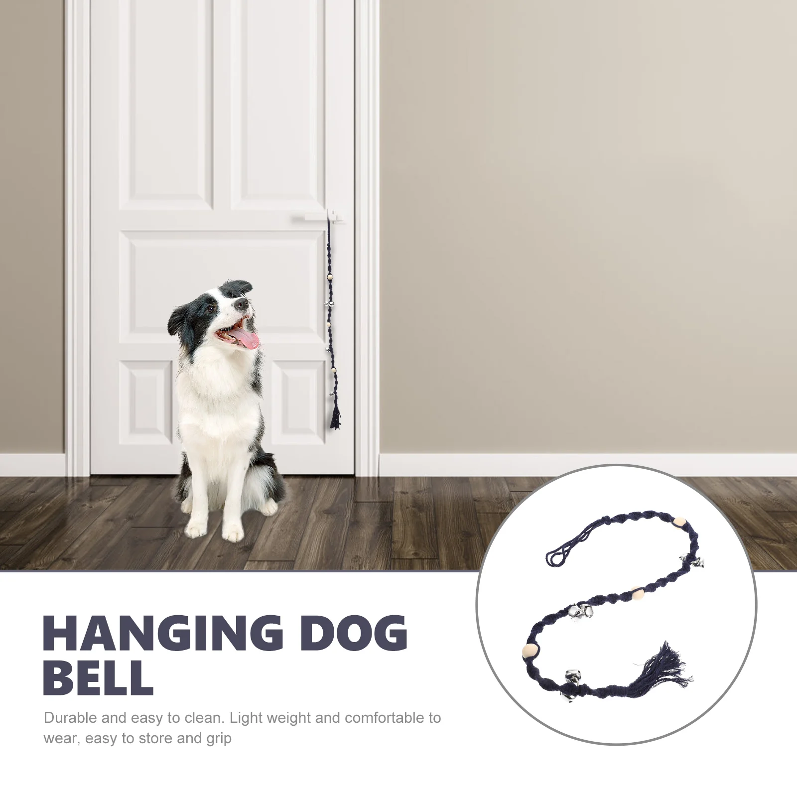 

Doorbell for Large Dogs Puppy Training Cotton Rope Pet Supply Durable Easy Clean Fashionable Decorative Bell Handcrafted Woven