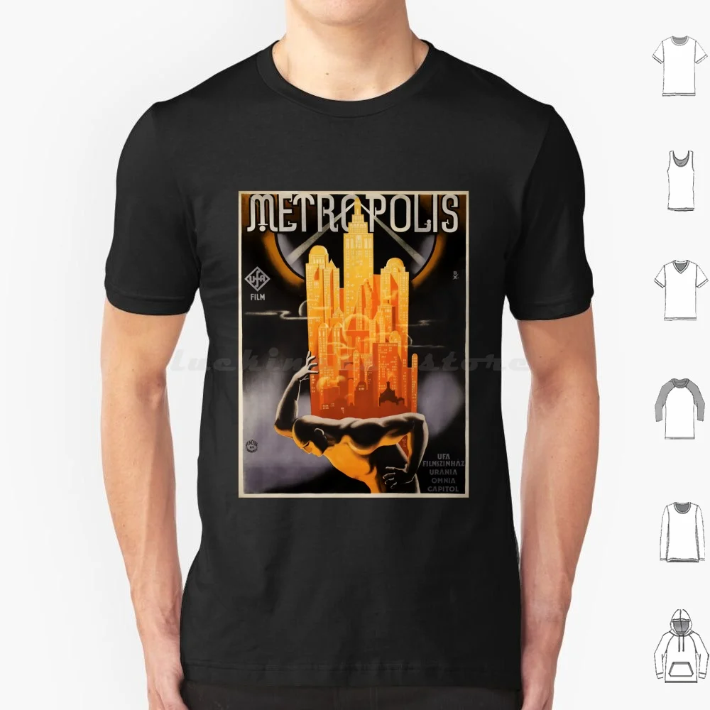 Metropolis ( 1927 ) Movie Poster : Vintage Art Print Futuristic Masterpiece T Shirt Cotton Men Women DIY Print Metropolis 1927