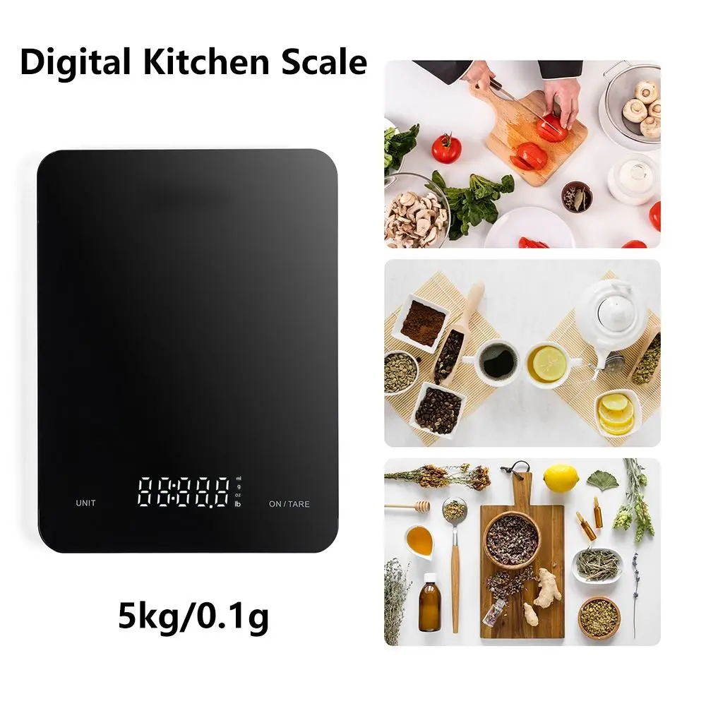 

5kg/0.1g Digital Kitchen Scale High Accuracy LCD Display Electronic Food Scale Professional Multifunction Jewelry Scales Home