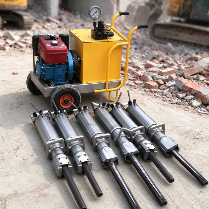Customized Stone Splitter Concrete Demolition Tool Piston Driven Rock Cracker Quarry Mining Wedge and Shims Machine