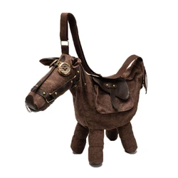 Borse a tracolla Borse a tracolla in tela di alta qualità Design alla moda Borsa a cavallo unica per donna Uomo Animale nero marrone ad alta capacità