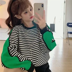 Crewneck Streetwear Woman Long Sleeve Top Clothes Korean Fashion Sweatshirts for Women Aesthetic Autumn Casual Loose Spring Cute