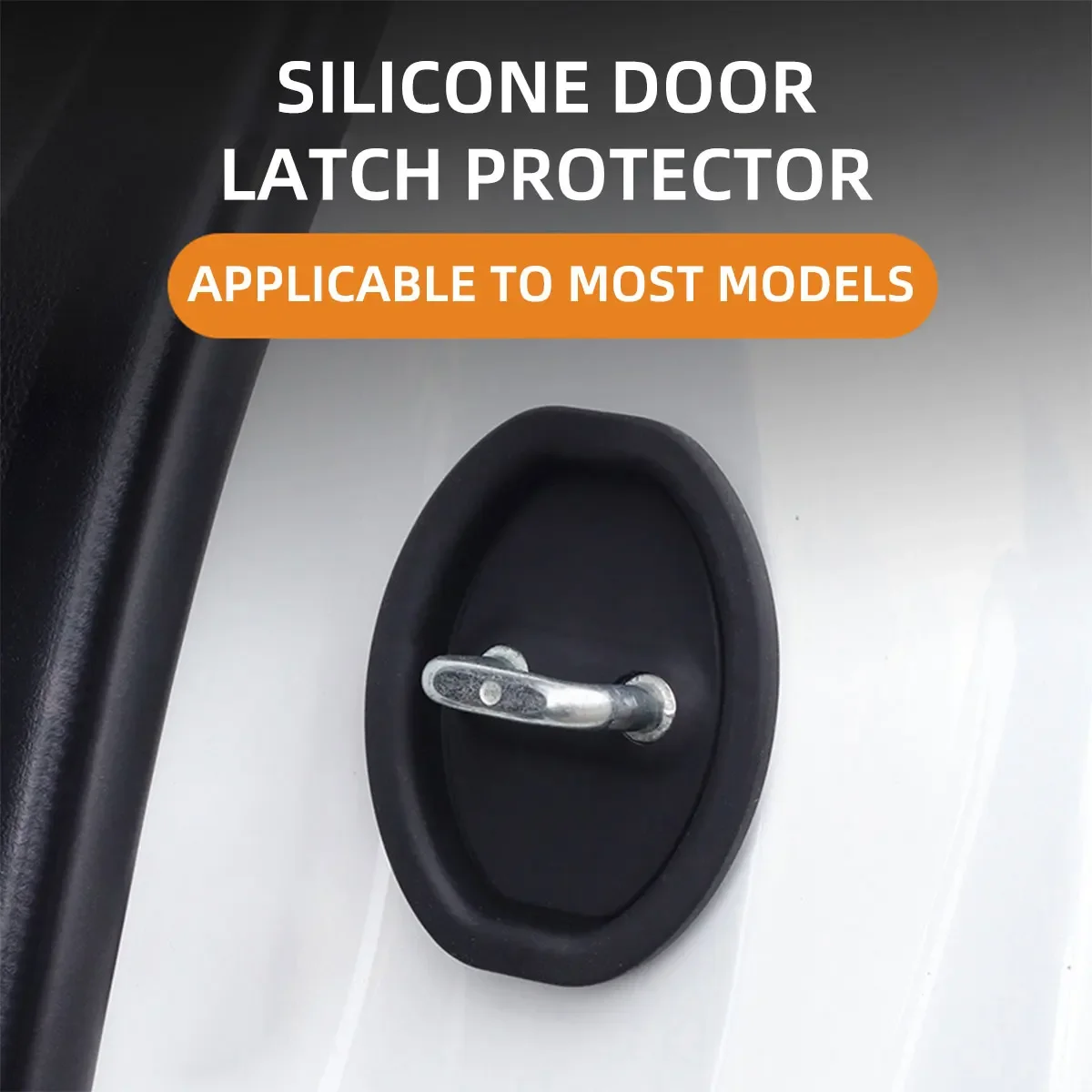 

4X Car Decorat And Protecte Door Lock Cover Auto Accessories Silicone Mute Damping Door Lock Cushion Car Door Lock Latches Cover