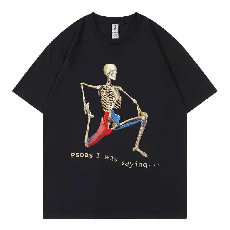 New Style 2025 Funny Skeleton Meme T-shirt Men Women Clothing Gothic Fashion T Shirt Summer Casual Cotton Short Sleeve T-shirt