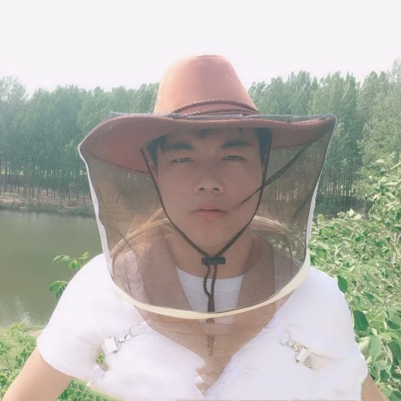 

Beekeeping Cowboy Hat Beekeeping Protector Cap Beekeeper Fly Insect Net Cowboy Comfortable Design Anti bee Hat