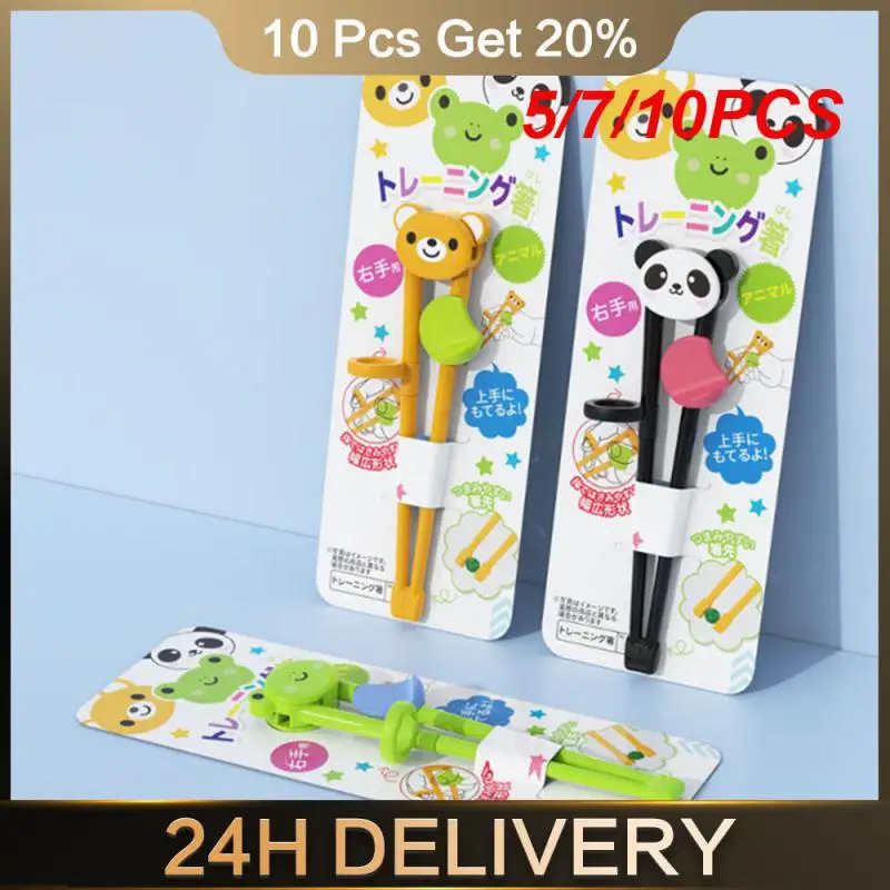 5/7/10PCS Cartoon Animal Chopsticks Promote Fine Motor Skills And Learning Light Childrens Easy-to-hold Chopsticks