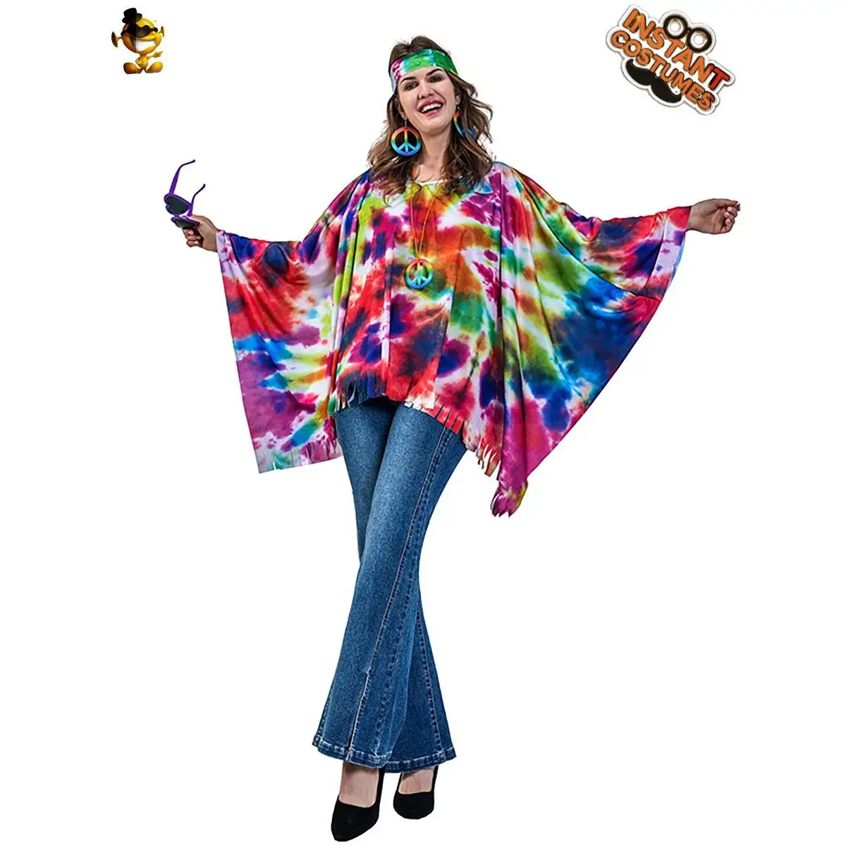 

Женские плащи в стиле хиппи на Хэллоуин, одежда для выступлений в стиле ретро, женская мода в стиле ретро, осень 2024, осень 2024 г.