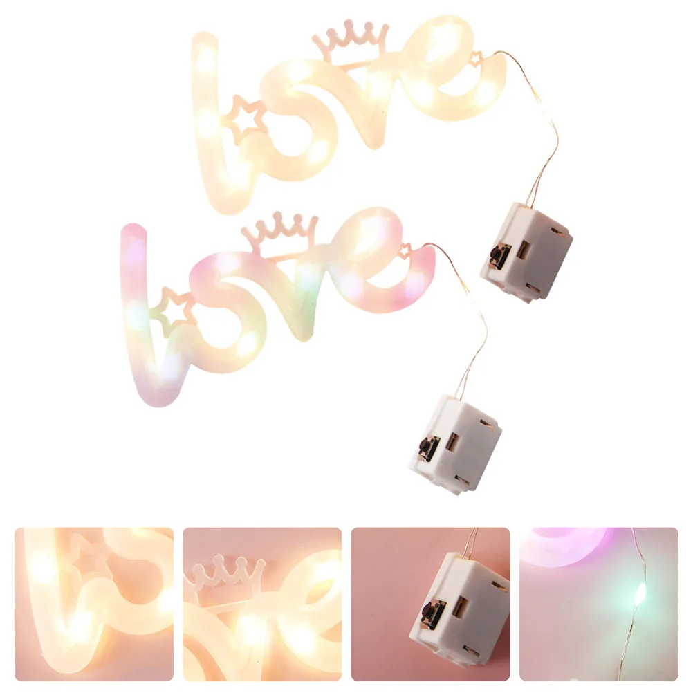 

2Pcs Love Styled Night Lamp Premium Bedroom Living Room Festival Wedding Party Creative Cake Light Night Lamp Wedding Light