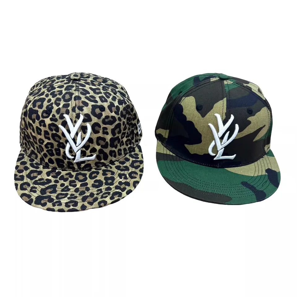 2025 Playboi Carti Yvl camo Fitted Hat Leopard print camouflage