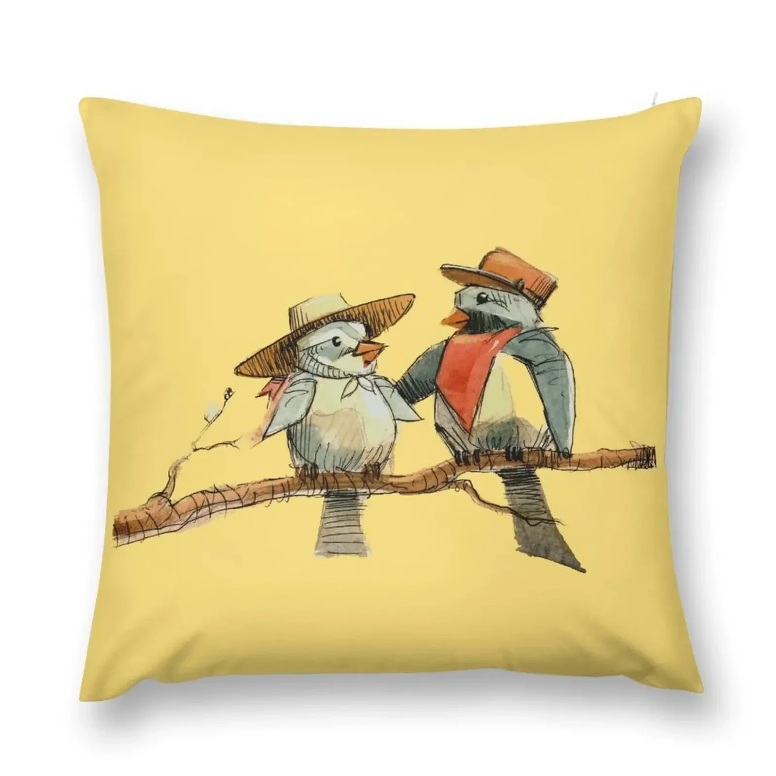 

The Courtship Cartoon Bird Throw Pillow Sofa Pillow Cover Cushions Covers For Sofas pillow