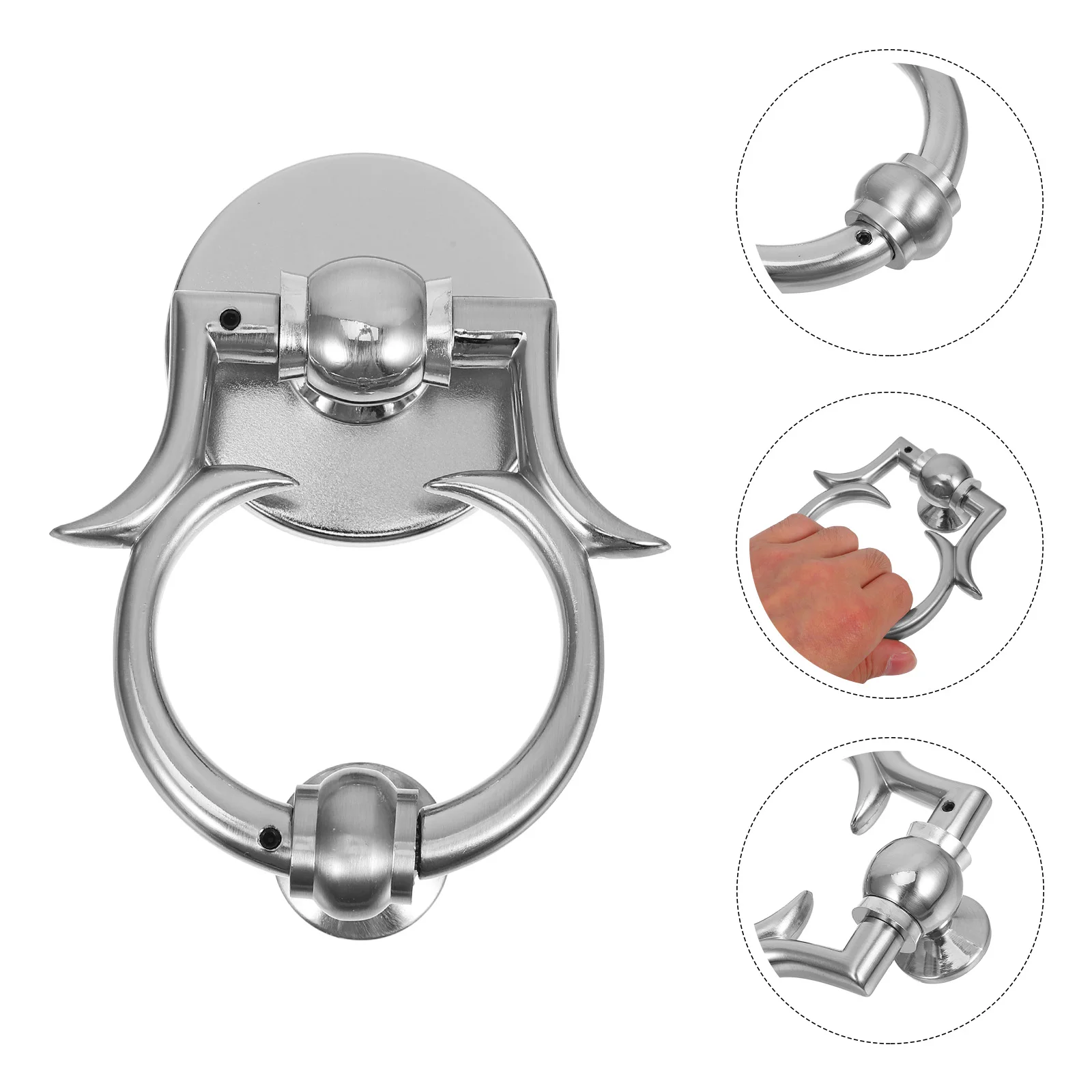 

Zinc Alloy Door Front Door Security Knocker Vintage Style Household Decor European Exterior Home Knocker Chic Decorative Single
