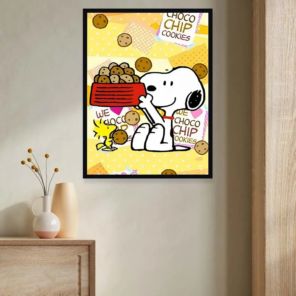Śliczne S-Snoopys diamentowe malowanie Cartoon Kawaii mozaika zestaw do haftowania dekoracje ścienne 5D DIY Art nowa kolekcja dla dorosłych