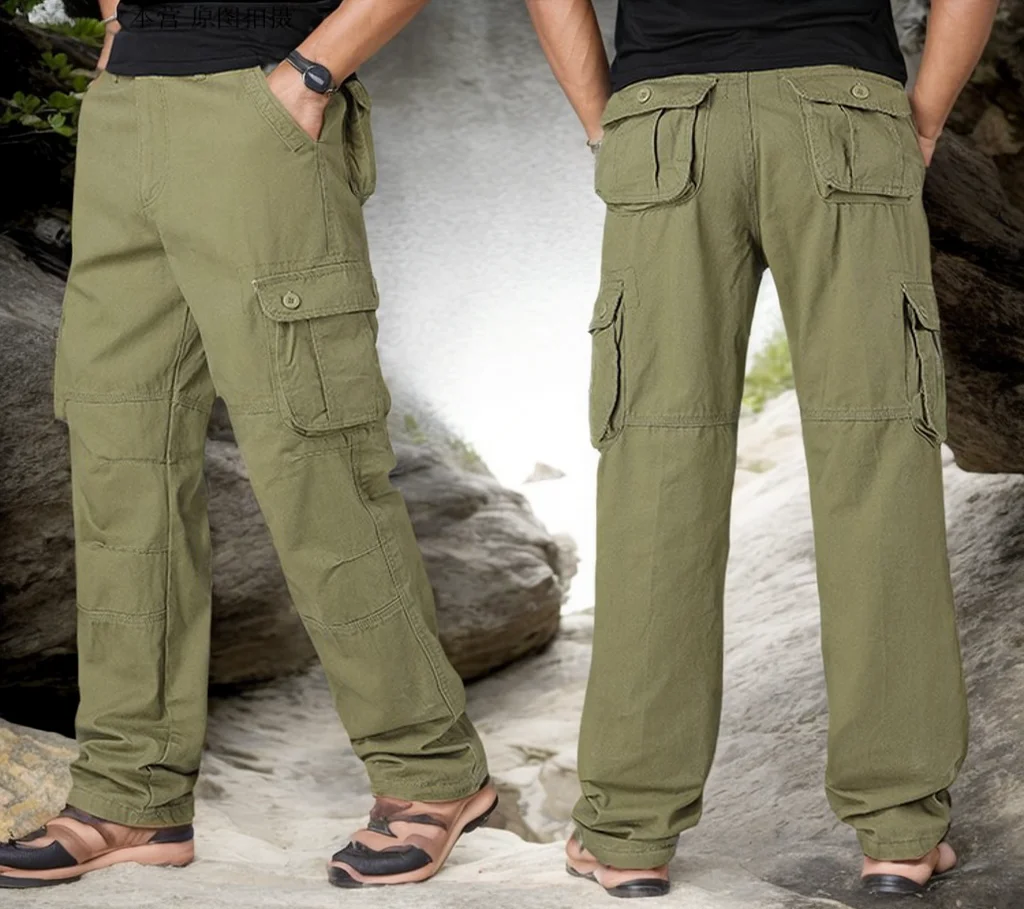 Tactical Cargo Pants Men Cotton Overalls Outdoor Work Trousers Cargo Pants Utility Trousers for OutdoorWork and Casual Wear