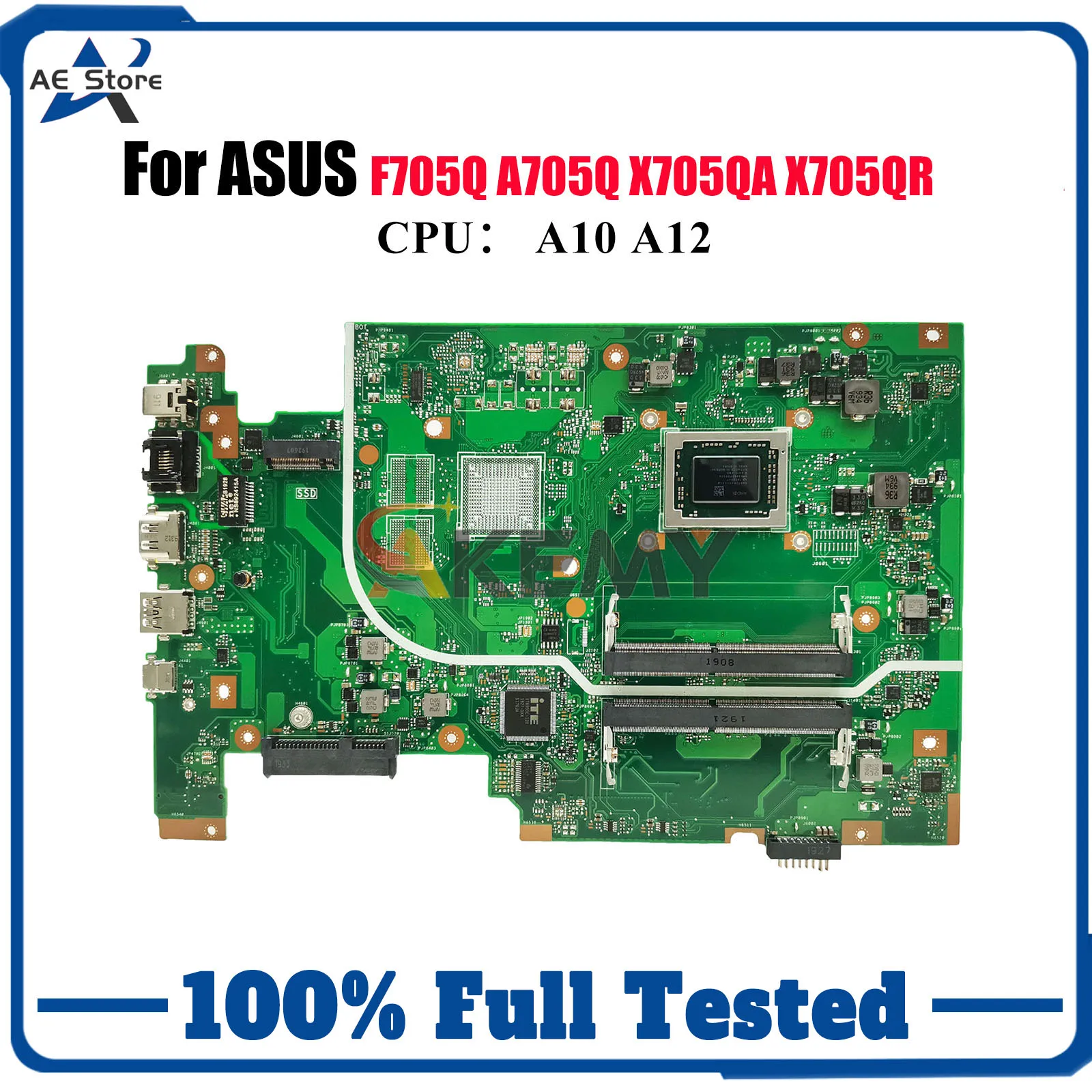 

Материнская плата для ноутбука X705QA для ASUS VivoBook X705QR X705QA F705Q A705Q X705Q с процессором A10 A12, 100% тестирование, ОК, быстрая доставка