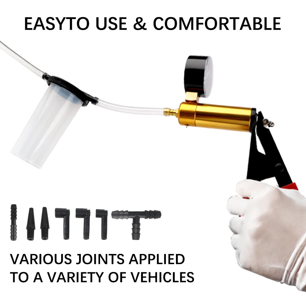 Portable Repair Tools Car Manual Vacuum Pump Powerful Oil Suction Tool Automotive Fluid Tester Oil Vacuum Pump Kit 2 in 1 Set