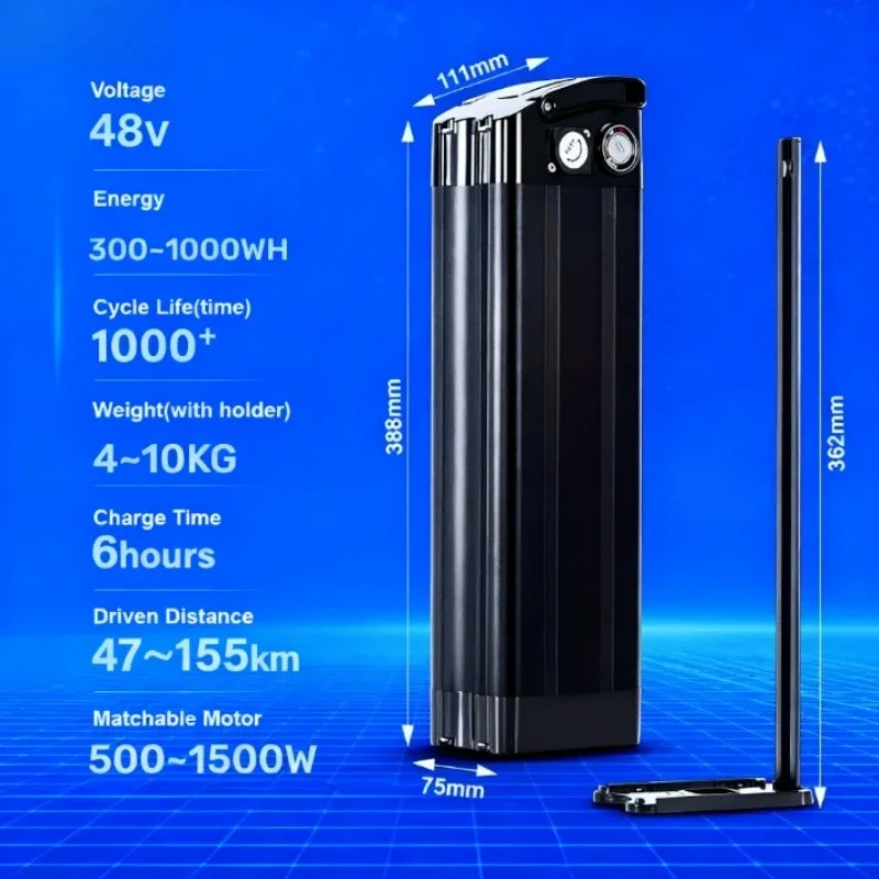 

24V/36V/48V 15Ah/ 20Ah/30Ah 4Pin 500W Bike Battery Pack Silverfish Lithium Ion for Conversion Kit 18650 Cells with Charger E