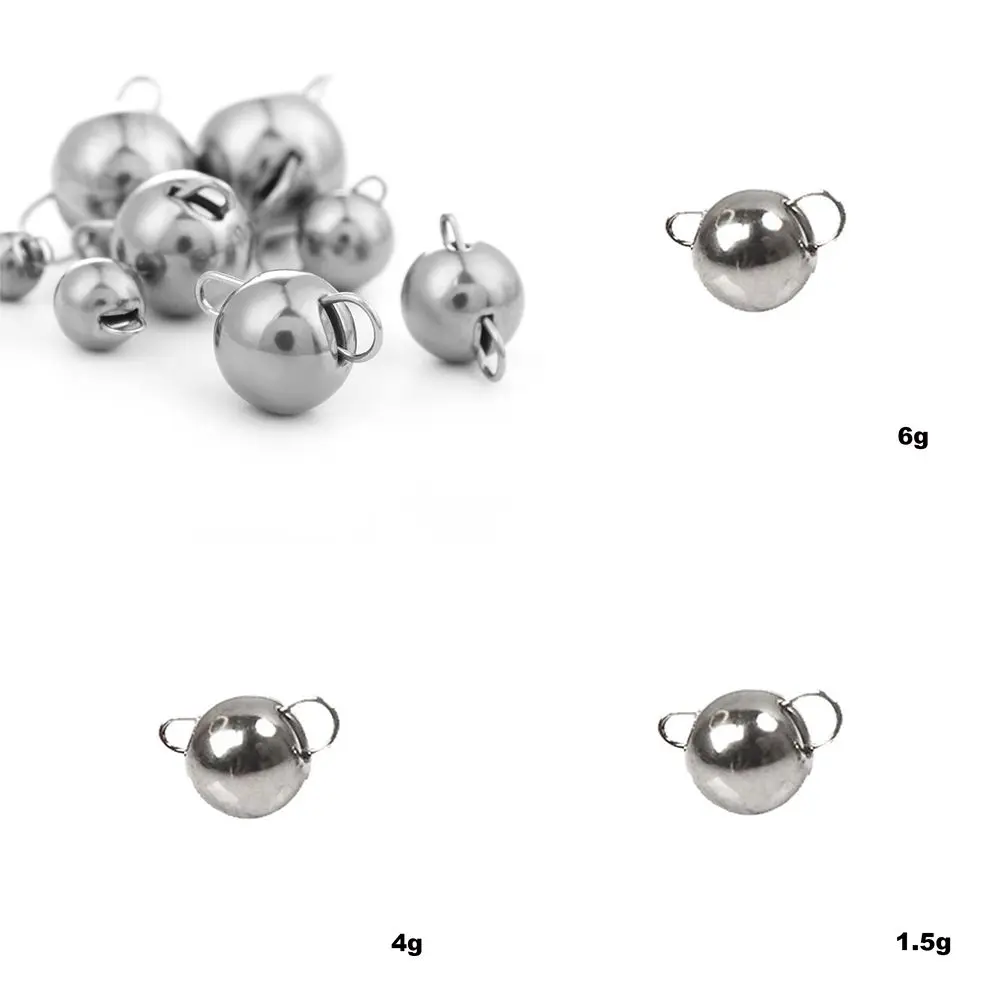 1PC For Bass Wolfram Sinker Ball Tungsten Sinkers Fishing Weights Sinkers Silver Color Fishing Tackle Gear Accessories 1g-52g