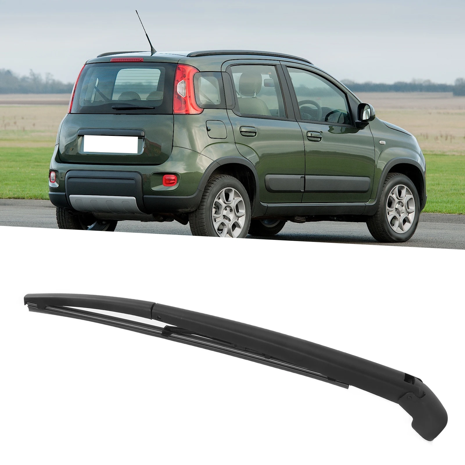 

Rear Windshield Wiper Arm Blade Set 46835901 Waterproof Black for Fiat Panda 169 2003 2004 2005 2006 2007 2008 2009-2012