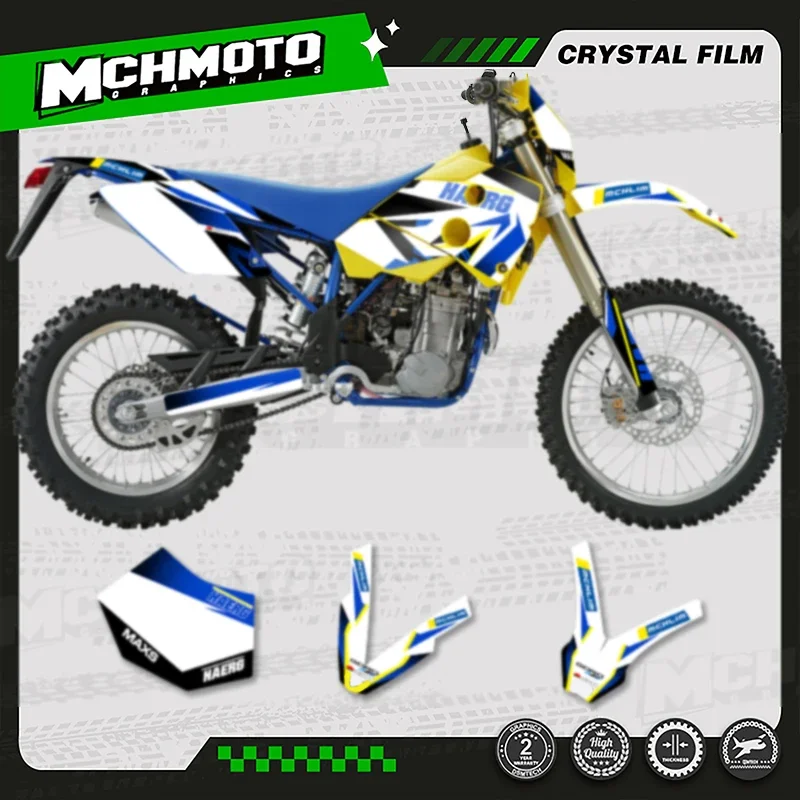 

MCHMFG Custom Motorcycle Graphics Decals Stickers Kits MOTOR For HUSABERG 2001 2002 2003 2004 2005 FE 001