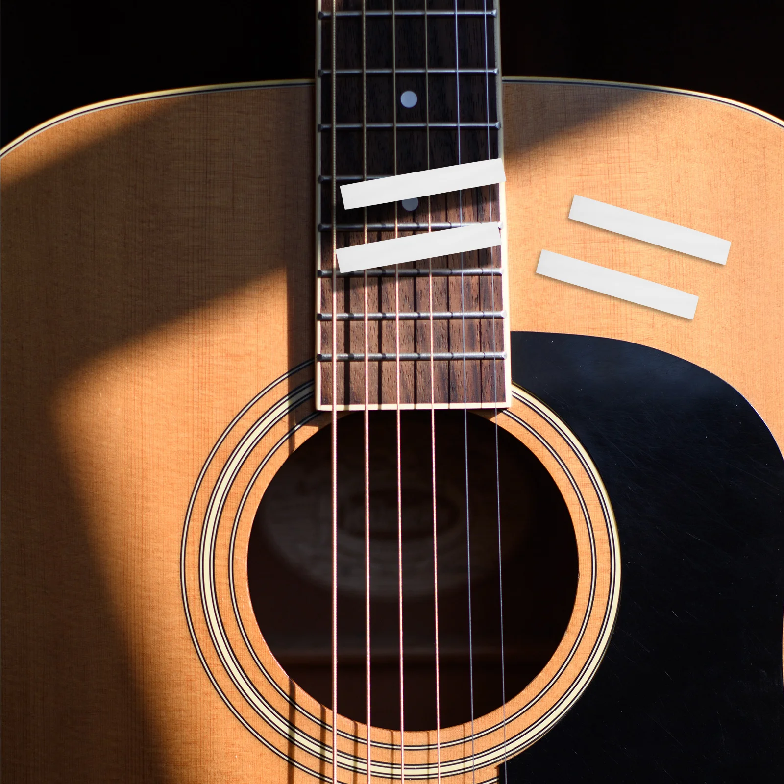 

10Pcs White Guitar Inlay Material Shell Block Flat 2mm Thickness for Bass Guitar Fingerboard Decoration Vintage Banjo Mandolin