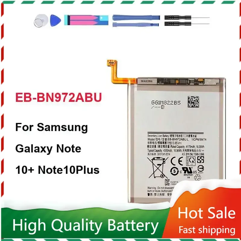 

EB-BN972ABU 4300mAh Battery for Samsung Galaxy Note 10+ Note 10 Plus SM-N975F SM-N975DS Mobile Phone Batteries + Tools