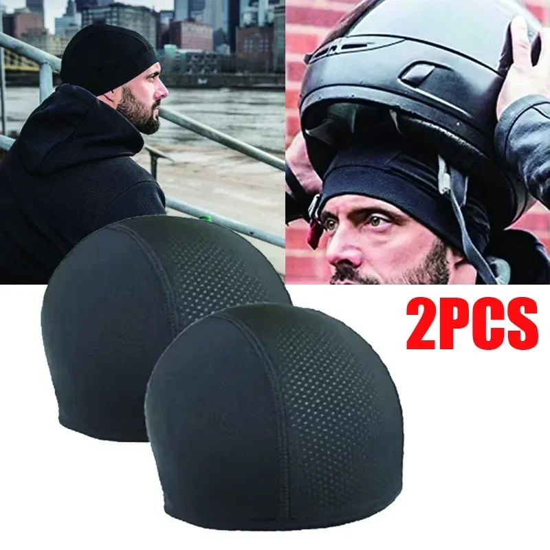 New 1/2pcs Motorcycle Helmet Inner Caps Balaclavas Breathable Cycling Quick-drying Wicking Cooling Hat Helmet Hat