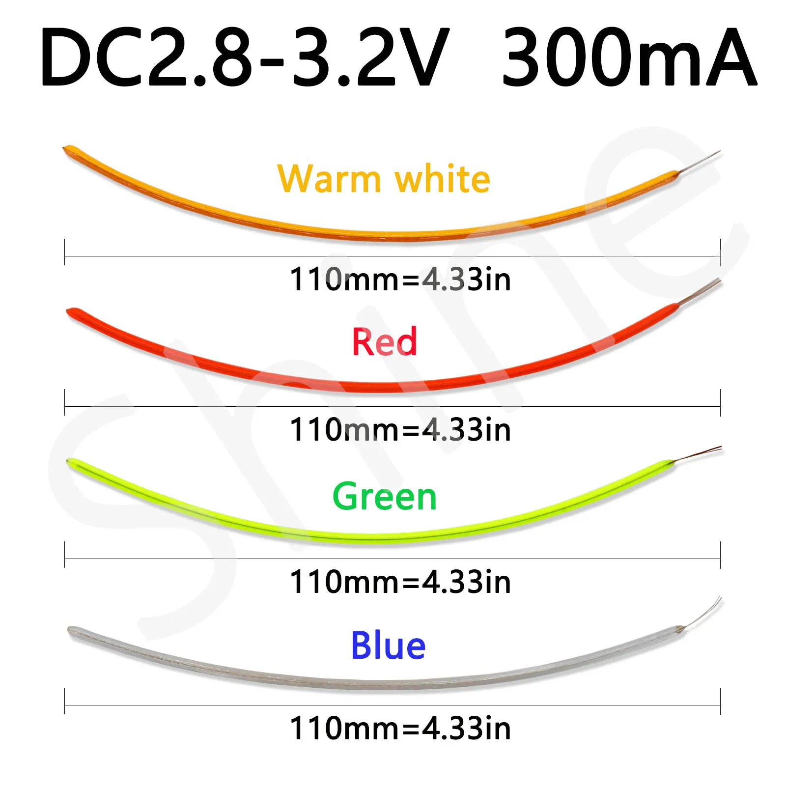 5pcs LED Tungsten Filament Decorative Light Bulb 110mm DC2.8-3.2V Electrode Bidirectional Flexible Filament Energy Saving DIY