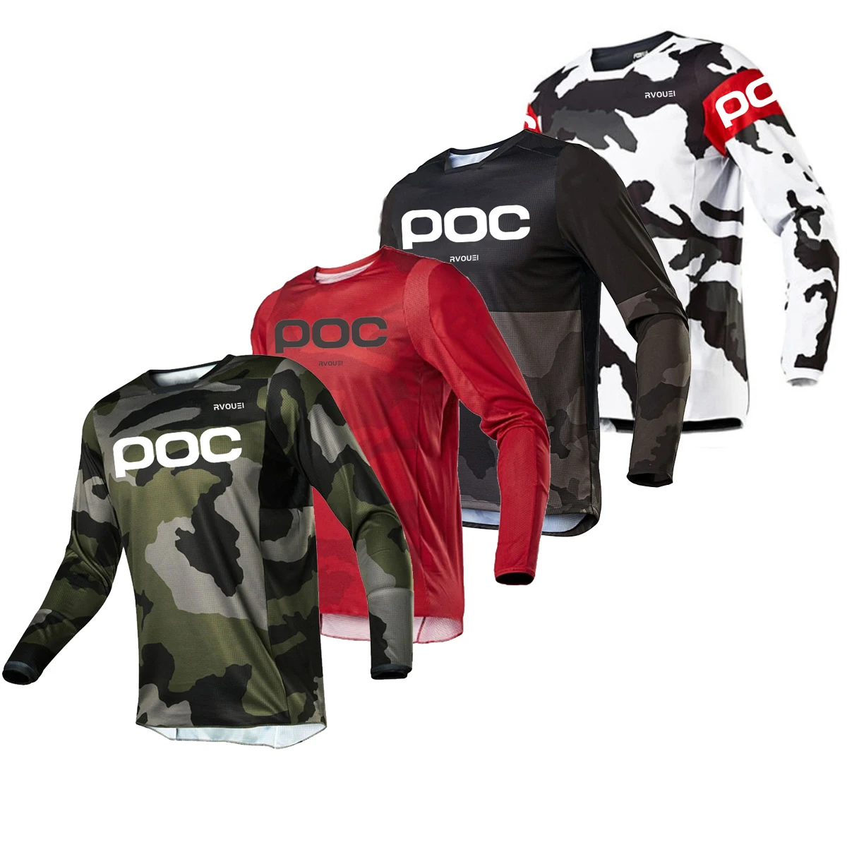 Rvouei Poc Enduro Motocross Downhill Suit Bmx Mountain Bike Breathable Shirts Mountain Enduro Quick Dry Jersey Maillot Ciclismo