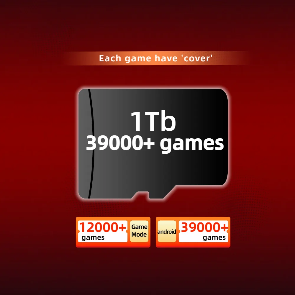 บัตร TF หน่วยความจำเกมสำหรับ anbernic RG556ทั้งหมดจำลองก่อนติดตั้งเกมย้อนยุค PS2มากขึ้น PSP แบบพกพาความเร็วสูง1TB 512G