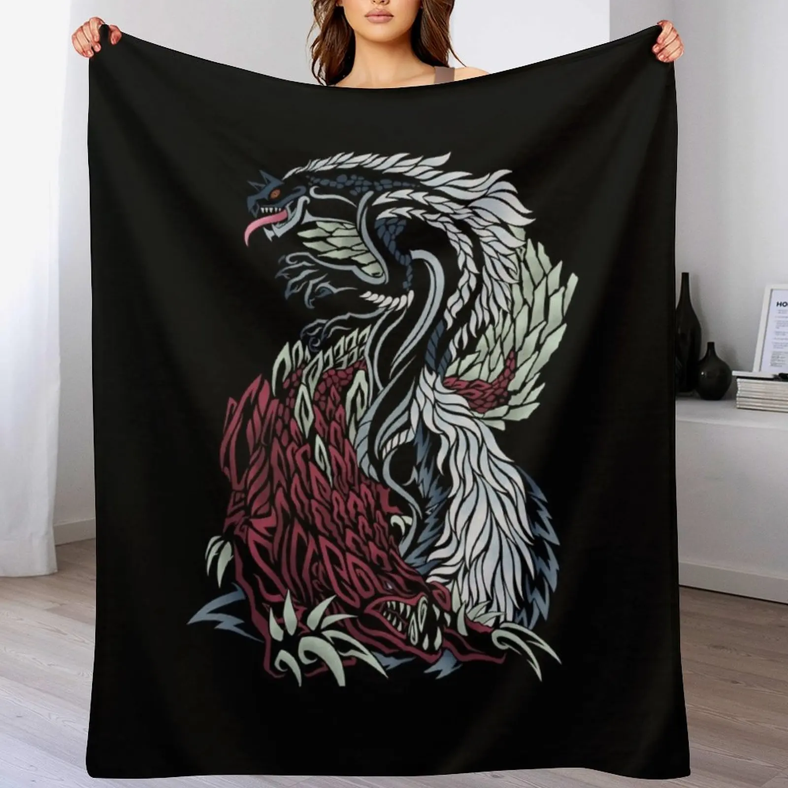 Monster Hunter tobi kadachi and odogaron T-Shirts Gift For Fans, For Men and Women, Gift Mother Day, Father Day Throw Blanket