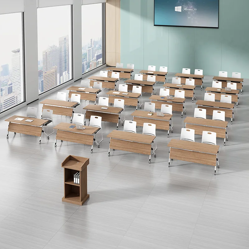 Folding conference table can be combined with mobile splicing training, long tables and chairs, educational institutions
