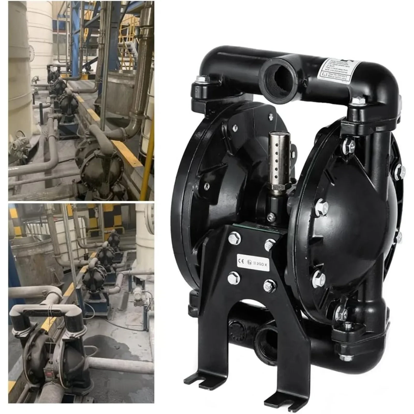 Air-Operated Diaphragm Pump Double Diaphragm P Ump 1 Inch Inlet & Outlet, Air Diaphragm Pump Dual Diaphragm Air Pump