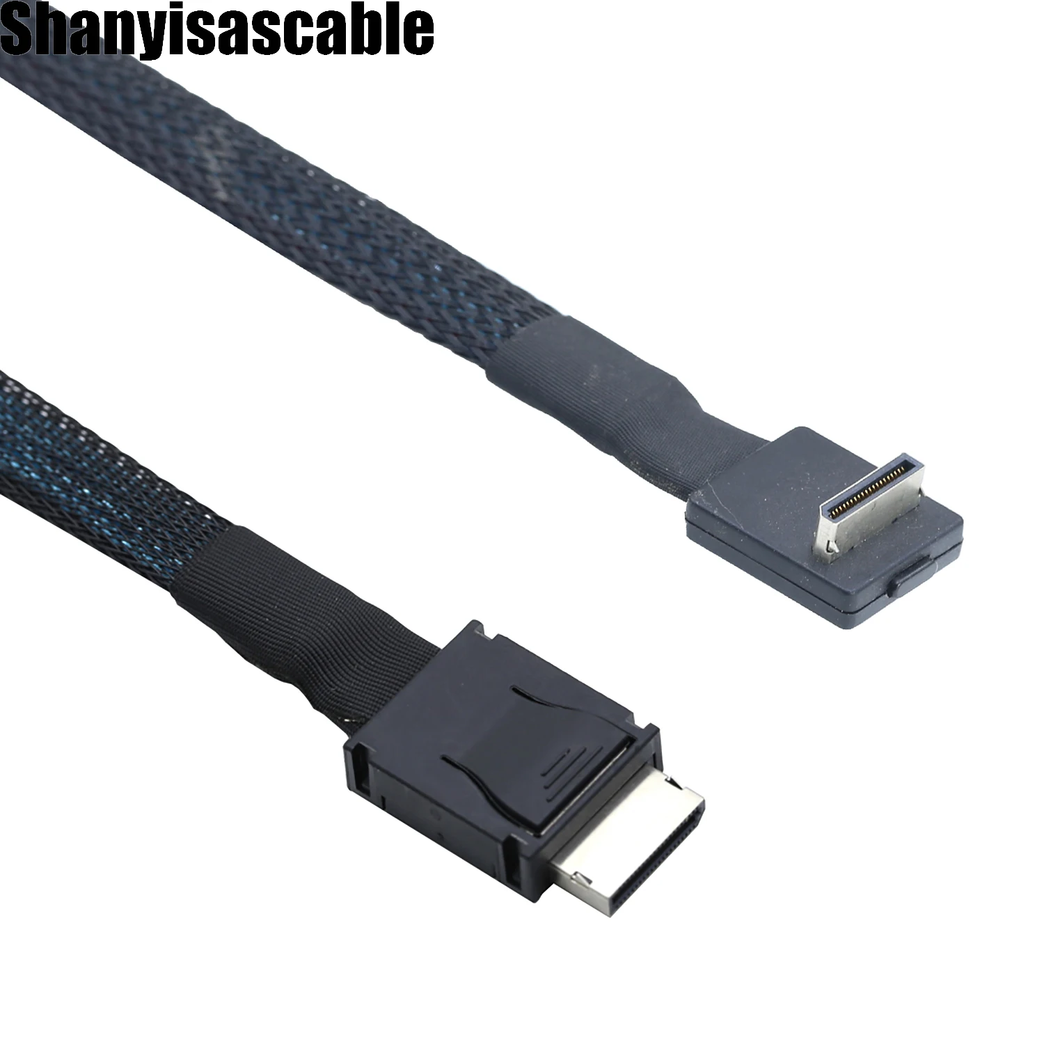 OcuLink PCIe PCI-Express SFF-8611 4i 42P Straight to OcuLink SFF-8611 4I 90 degree for SSD Data Active Cable