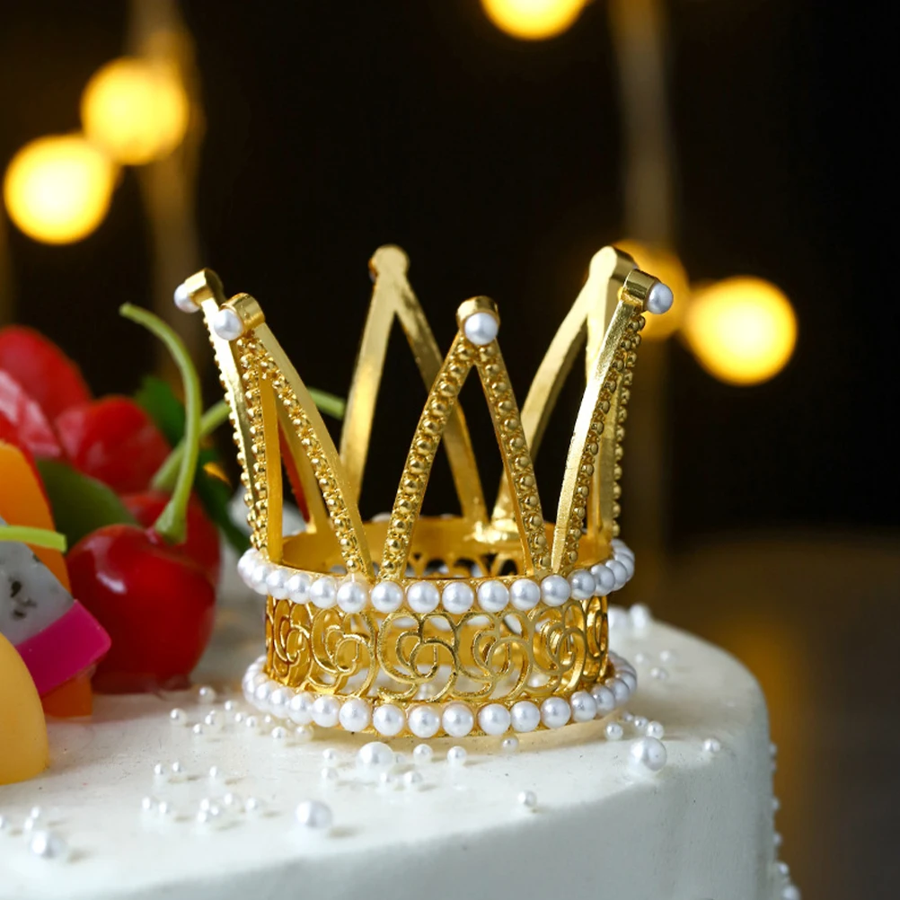 

2pcs Decor Gold Silver Kids Ornaments Birthday Wedding Party Hair Baby Shower Cake Decoration Accessories Cake Ornaments